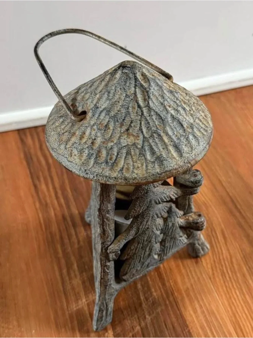 Cast Iron Wooldland Forest Candle Lantern
